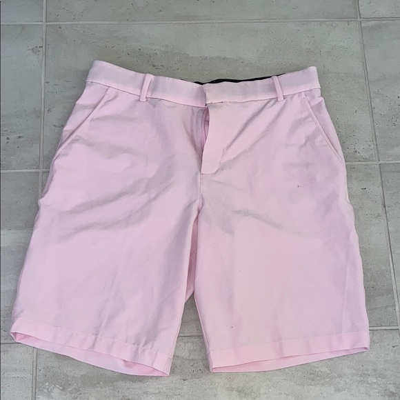 Nike Pink Flat Front Men's Shorts - Picture 1 of 4